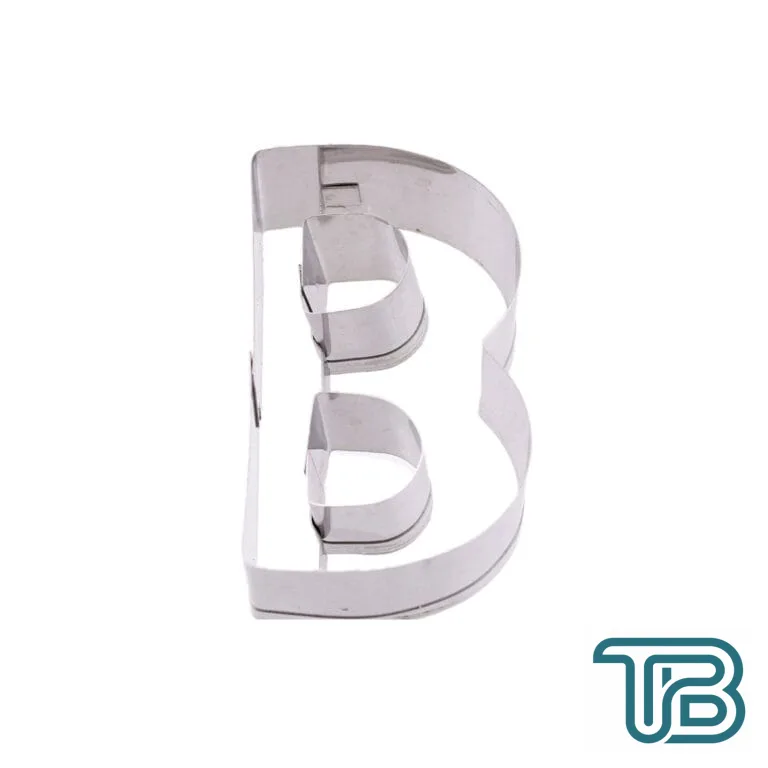 Kek Kurabiye Ve Pasta Kalıbı Metal B Harfİ Büyük Boy Alfabe 8.5 CM - Eminönü ToptanS | Ticaretin Kalbinden