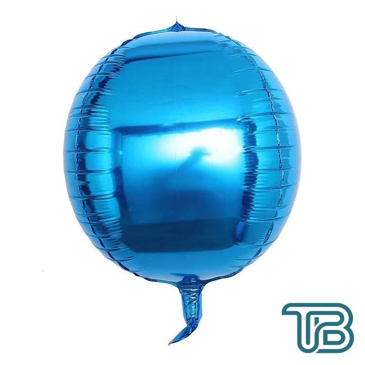Toptan 55 cm küre mavi folyo balon