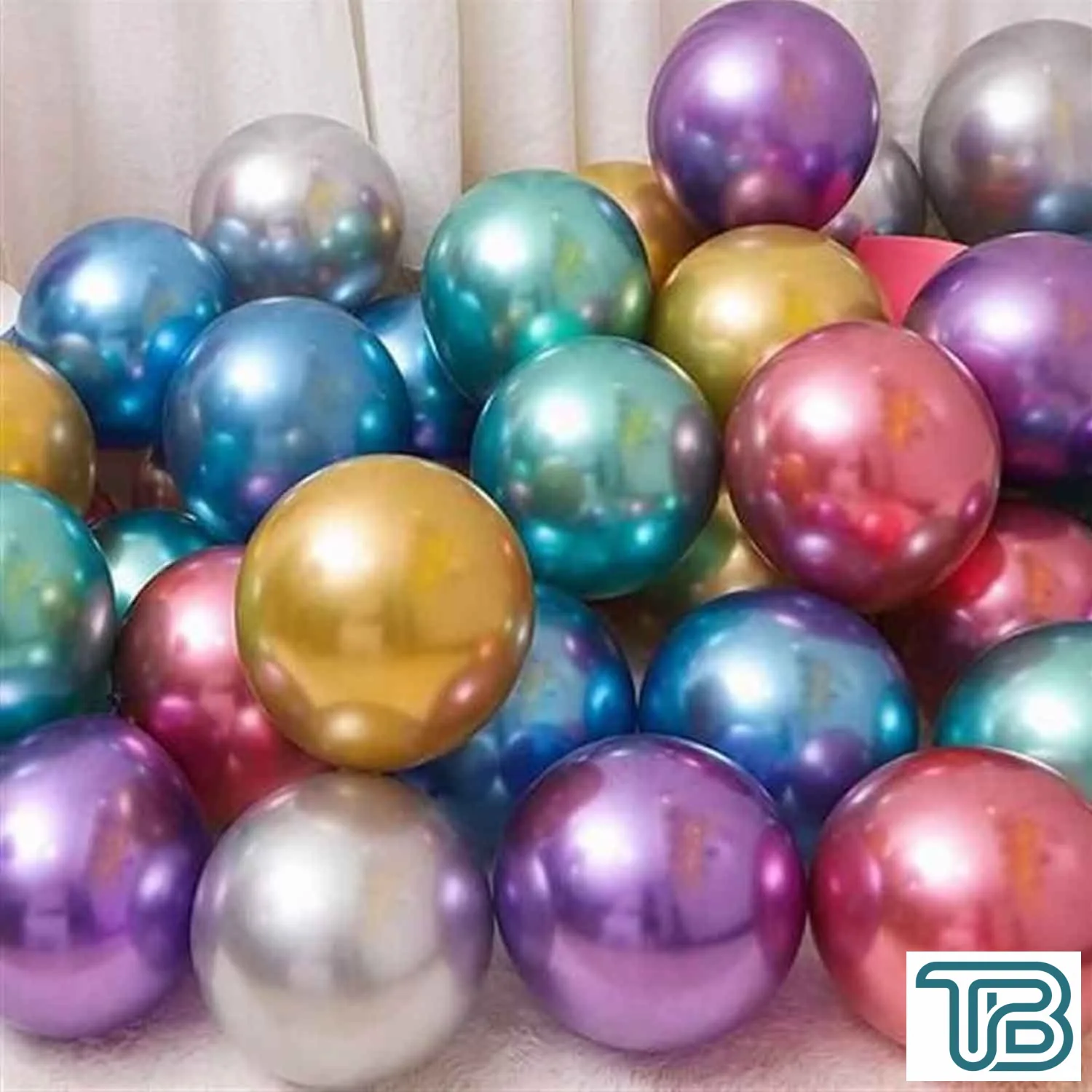 Krom Parlak Balon 5 İNÇ (25 Adet) Karışık Renk - Eminönü ToptanS | Ticaretin Kalbinden