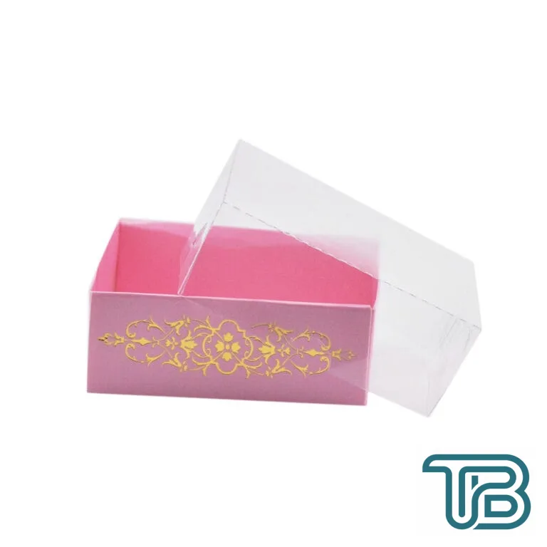 Asetat Kapaklı Karton Kutu Geniş Yaldızlı 8X8X3 (50 Adet) Pembe - Eminönü ToptanS | Ticaretin Kalbinden