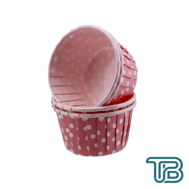 Cupcake Kalıbı Minik Boy 38*30 Mm (100 Adet) Puantiyeli Pembe - Eminönü ToptanS | Ticaretin Kalbinden