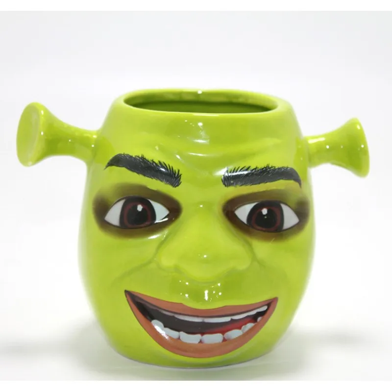 3D Shrek Tasarımı Porselen Kupa Bardak
