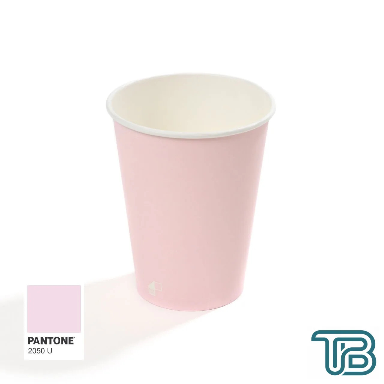 14 oz Single Wall Baskılı Karton Bardak (Pembe) 1.000 Adet