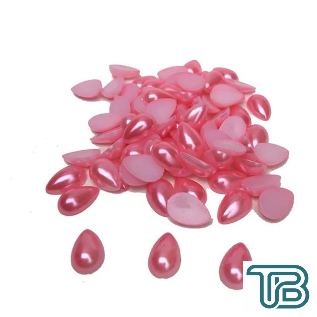 Yarım İnci Damla Modeli 10 Mm (880 Adet) Pembe - Eminönü ToptanS | Ticaretin Kalbinden