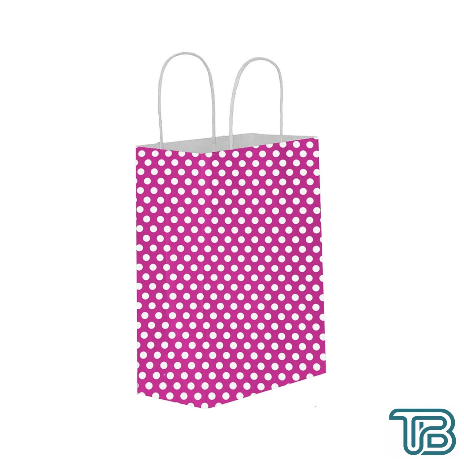 Kağıt Hediye Çantası Puantiyeli Büyük Boy 25X31 CM (25 Adet) Puantiyeli Fuşya - Eminönü ToptanS | Ticaretin Kalbinden