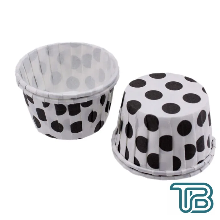 Cupcake Kalıbı Büyük Boy 62*40 Mm (50 Adet) Puantiyeli Beyaz - Eminönü ToptanS | Ticaretin Kalbinden