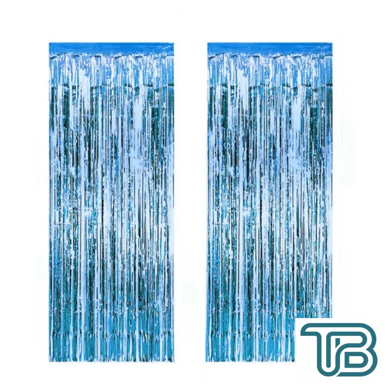 Metalize Arka Fon Süsü Asmalı 50X230 CM Mavi - Eminönü ToptanS | Ticaretin Kalbinden