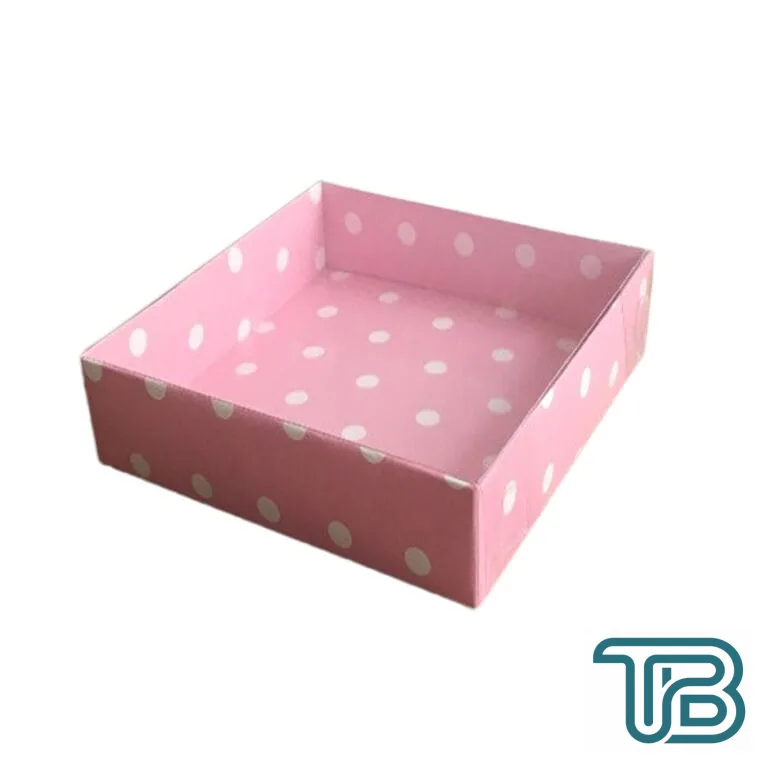 Asetat Kapaklı Karton Kutu 12X12X3 (50 Adet) Puantiyeli Pembe - Eminönü ToptanS | Ticaretin Kalbinden
