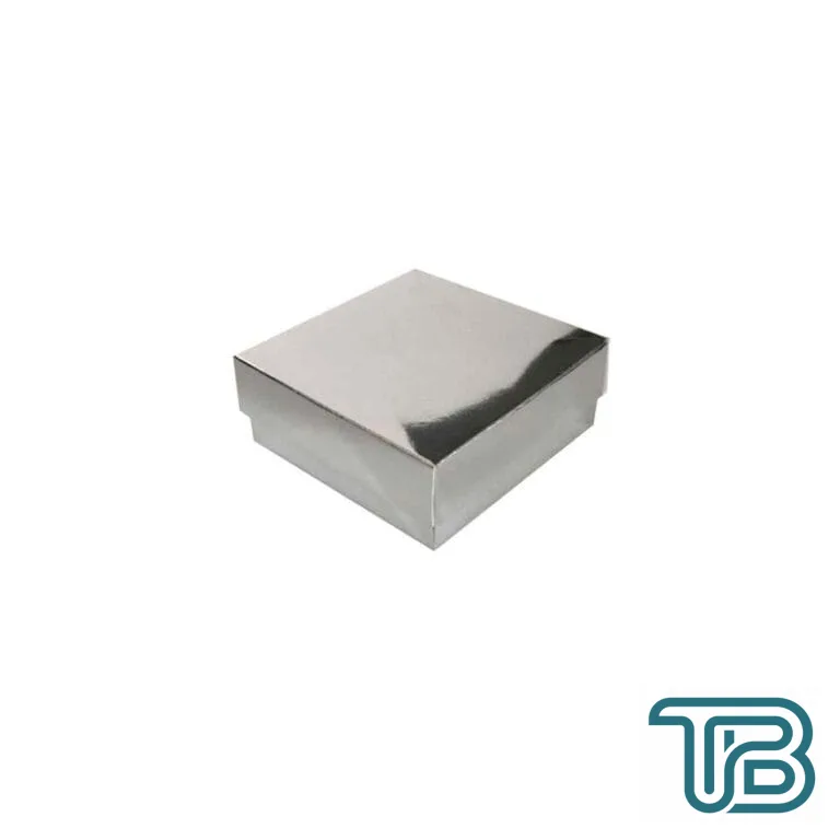 Komple Karton Kutu Düz Renk 8X8X3 CM (25 Adet) Gümüş - Eminönü ToptanS | Ticaretin Kalbinden
