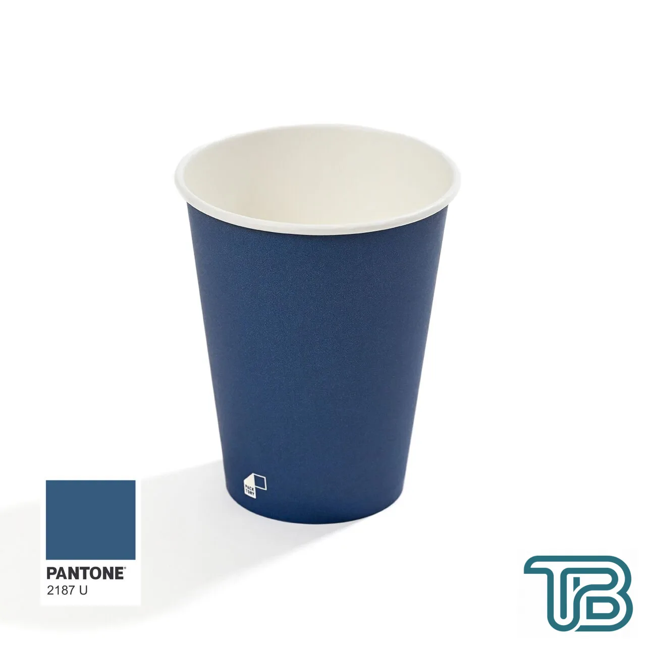 14 oz Single Wall Baskılı Karton Bardak (Lacivert) 1.000 Adet