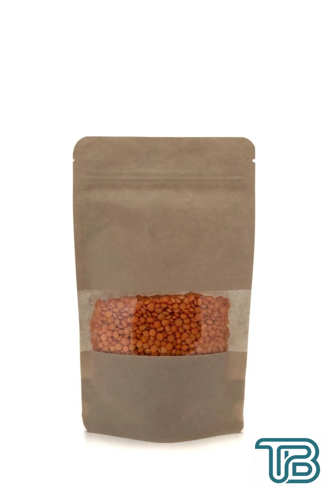 Pencereli Kraft Kilitli Doypack Ambalaj 18x29+4,5 cm-750 gr. 1.000 Adet