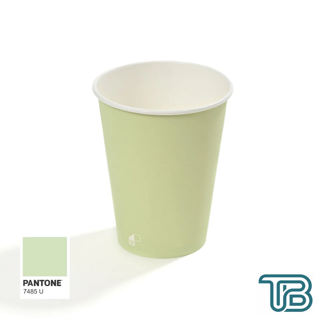 14 oz Single Wall Baskılı Karton Bardak (Açık Yeşil) 1.000 Adet