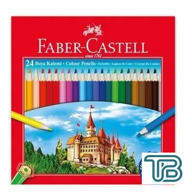 Faber Castell 24 Renk Tam Boy Kuruboya Kalemi