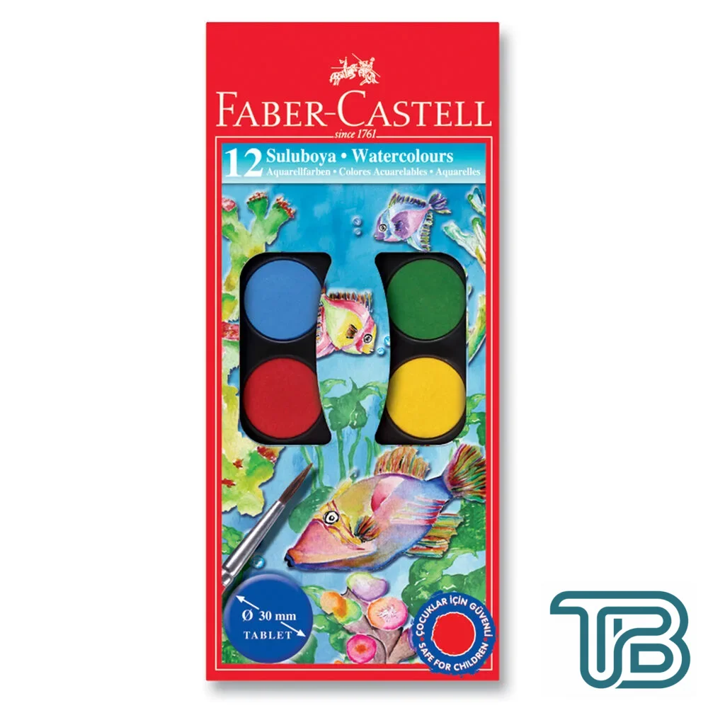 Faber Castell 12 Renk Suluboya Büyük Boy