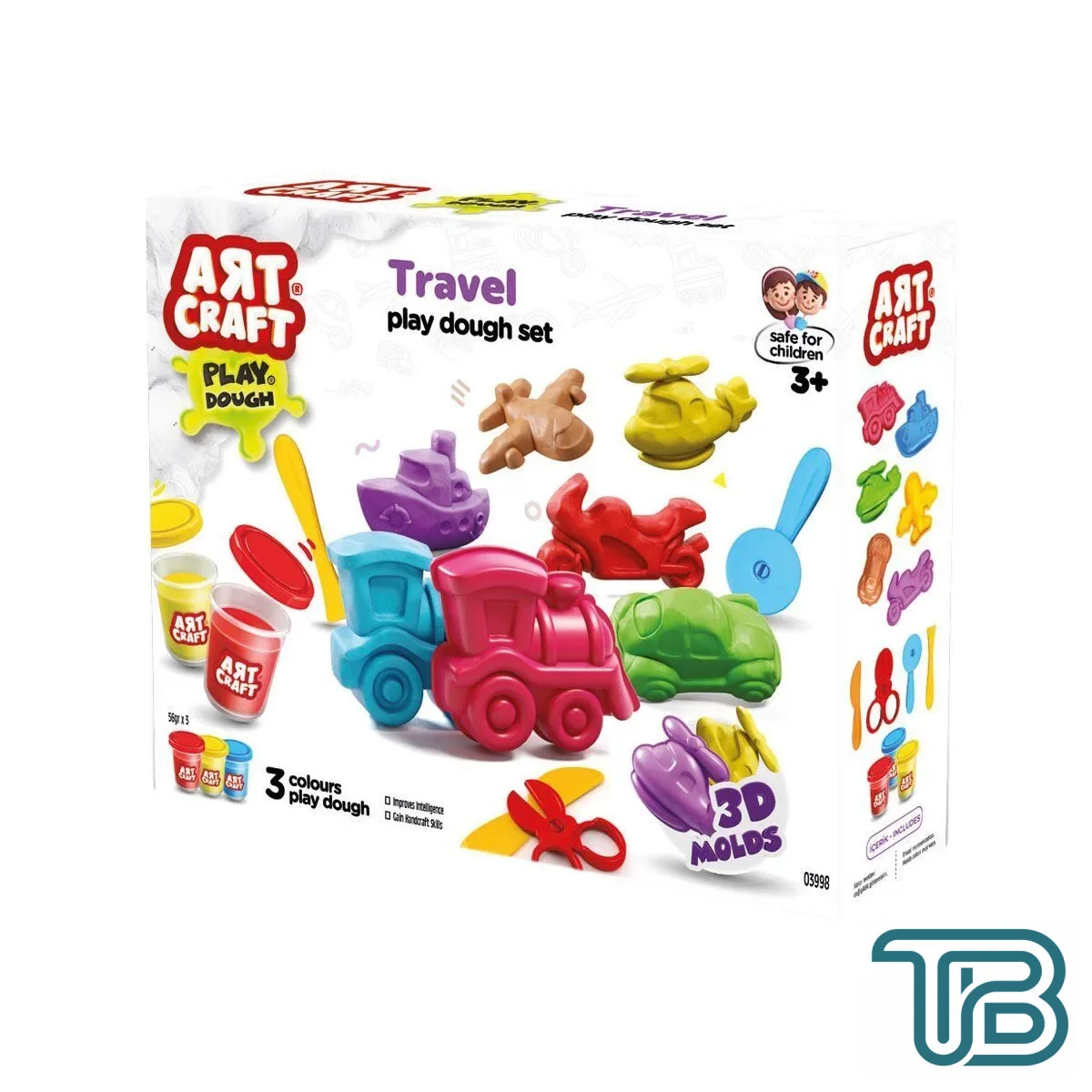 03998 Art Craft Seyahat Araçları Hamur Set 168 Gr -Fentoys