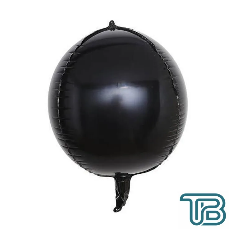 Toptan 55 cm küre siyah folyo balon