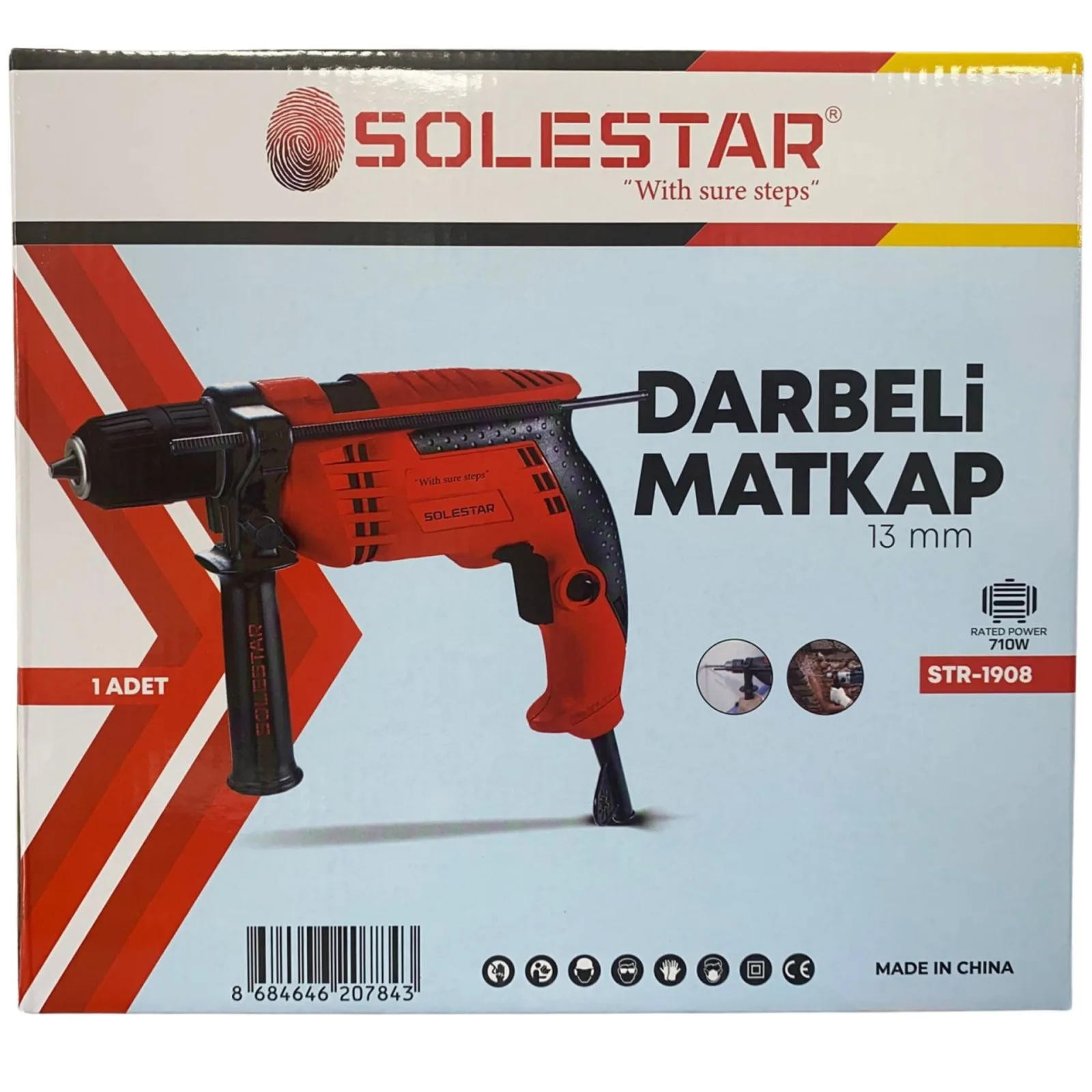 STR-1908 Darbeli Matkap 13mm-710W*10