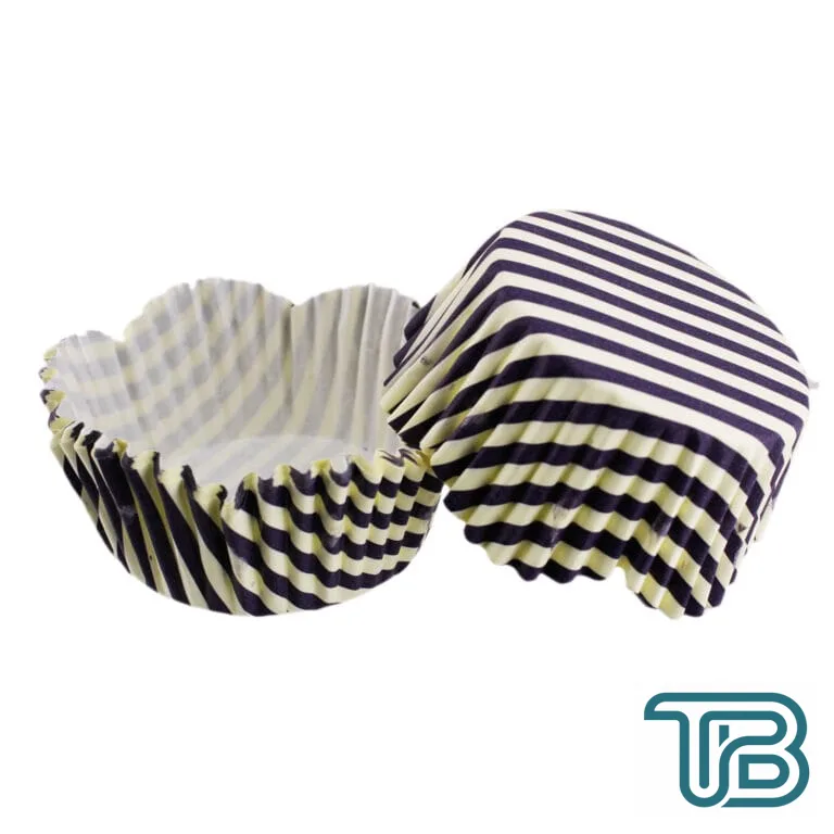 Cupcake Kalıbı Pet Kapsül Kreme Mor Cizgili Dalgalı Kek Kalıbı 65X38 MM (100 Adet) - Eminönü ToptanS | Ticaretin Kalbinden