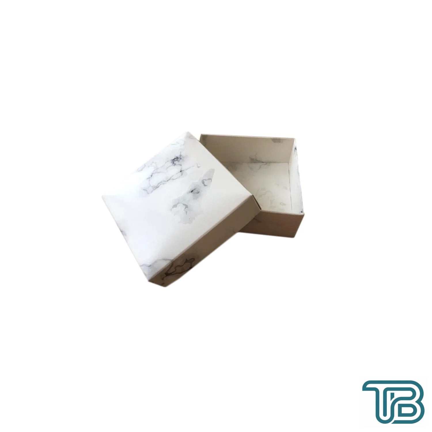 Komple Karton Kutu Mermer Desenli 8X8X3 CM (50 Adet) Beyaz - Eminönü ToptanS | Ticaretin Kalbinden