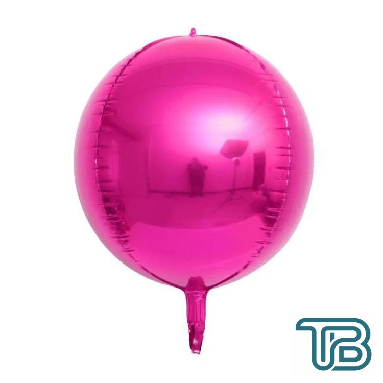 Toptan 55 cm küre fuşya folyo balon