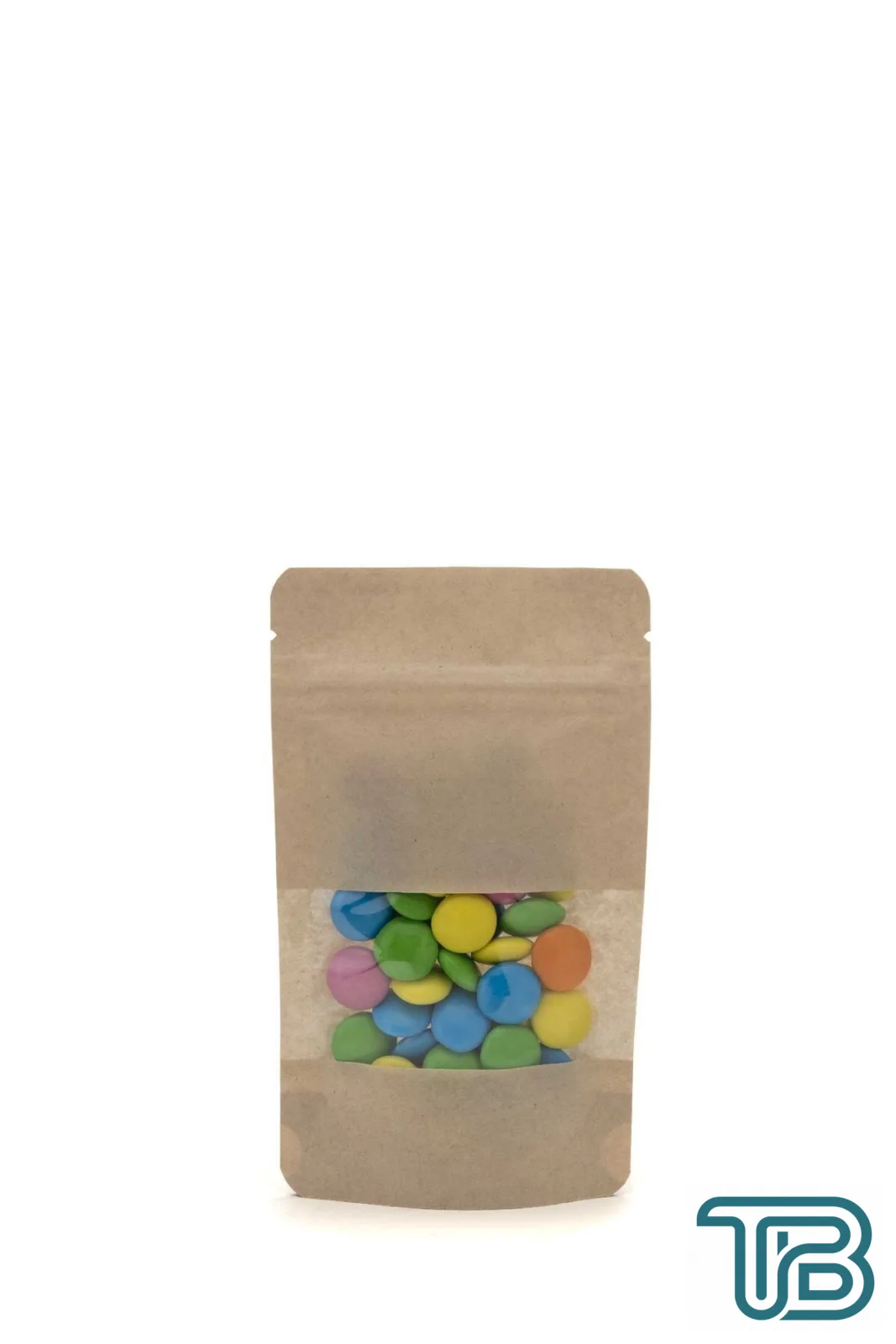 Pencereli Kraft Kilitli Doypack Ambalaj 11x18,5+3,5 cm-100 gr 2000 Adet