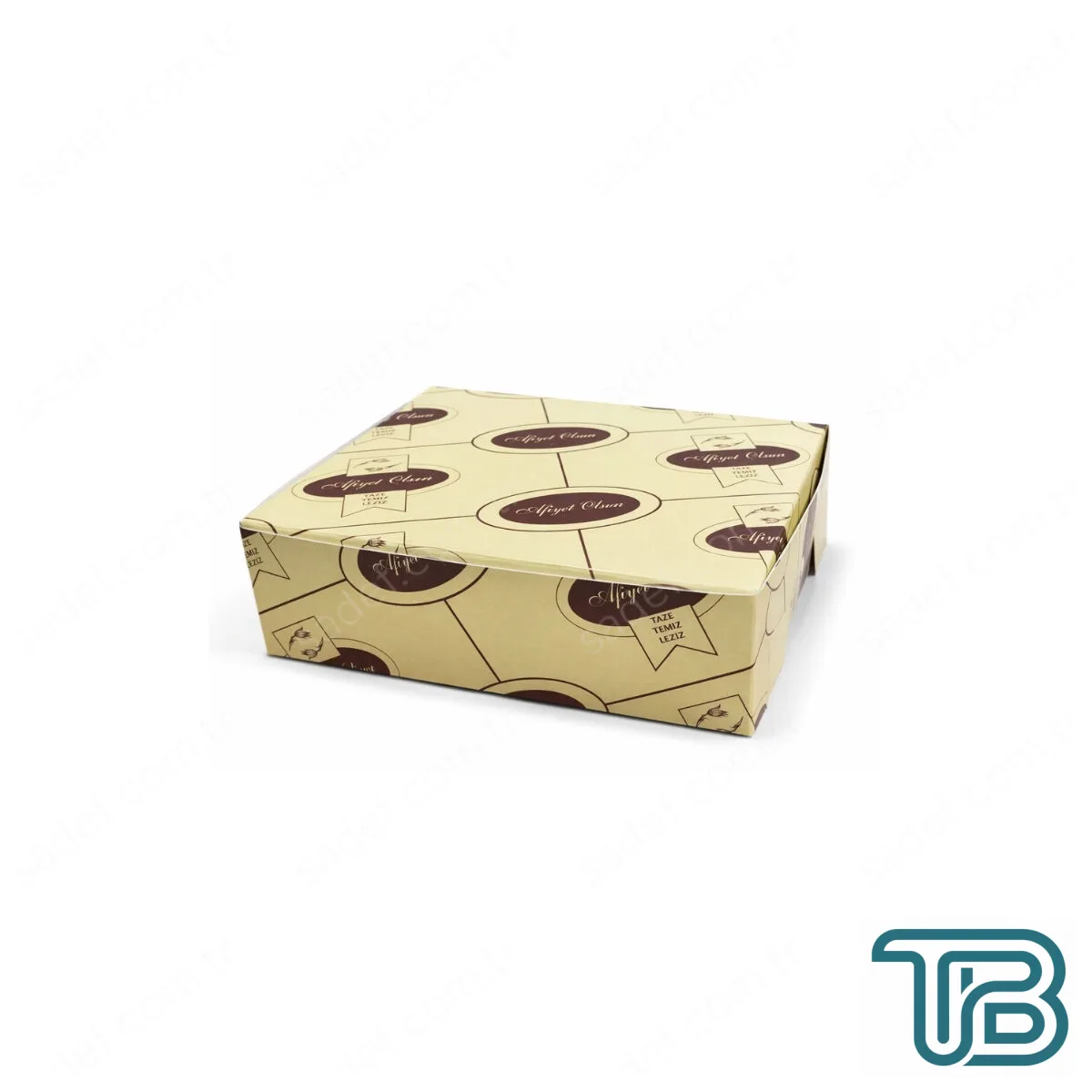 AFİYET OLSUN FOLYOLU KURU PASTA KUTUSU 250 GR ( 14X12X4 ) CM 100 AD