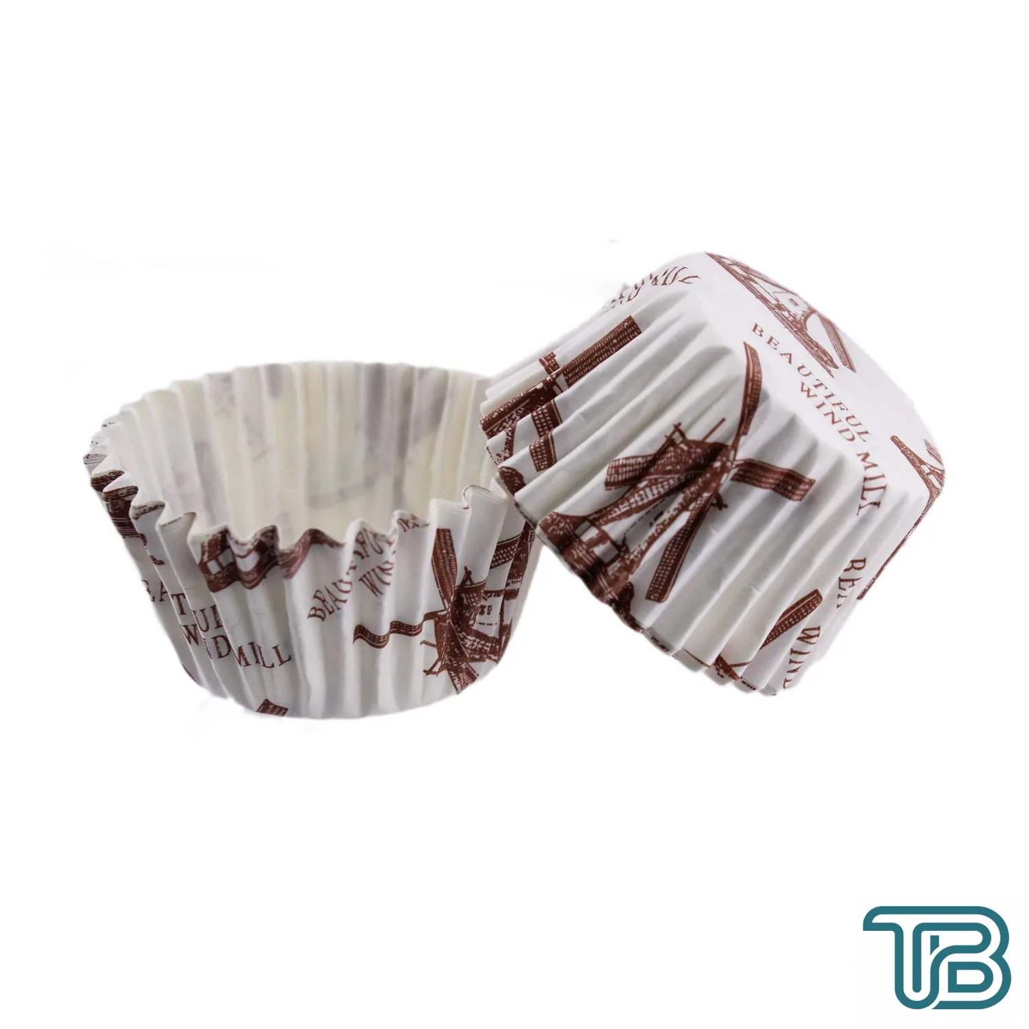 Cupcake Kalıbı Pet Kapsül Kek Kalıbı 48X34 MM (100 Adet) Ruzgar Türübünü Desenli - Eminönü ToptanS | Ticaretin Kalbinden