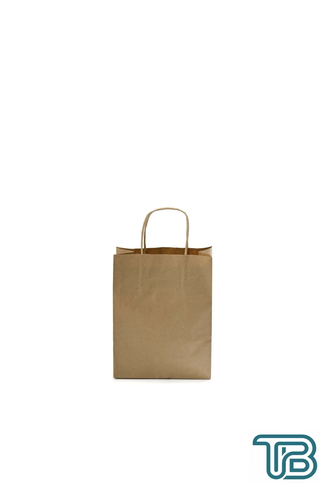 Kağıt Çanta Burgu Saplı 18x24x8cm(Körük) - Kraft 250 Adet