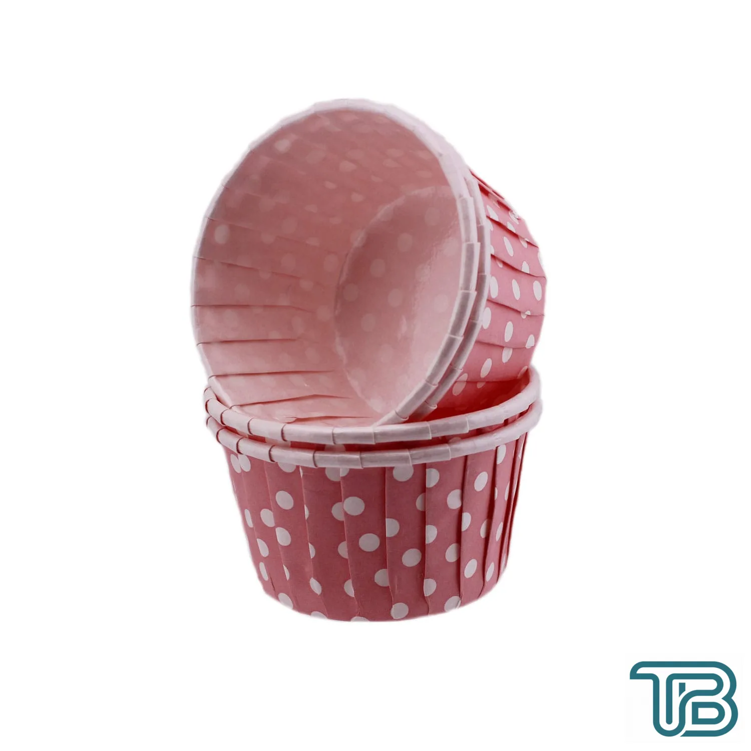 Cupcake Kalıbı Minik Boy 38*30 Mm (50 Adet) Puantiyeli Pembe - Eminönü ToptanS | Ticaretin Kalbinden