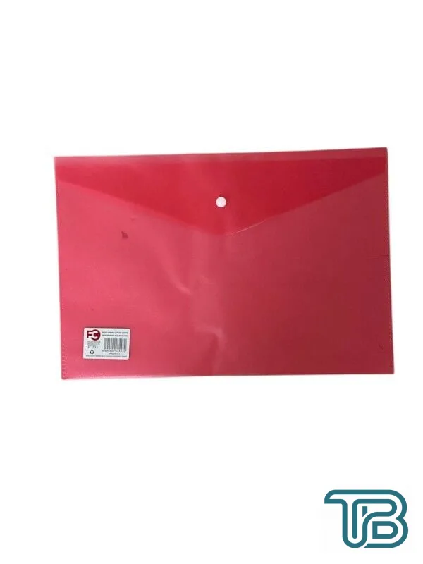 Toptan FC Şeffaf Kırmızı Çıtçıtlı Dosya – 12\'li Paket