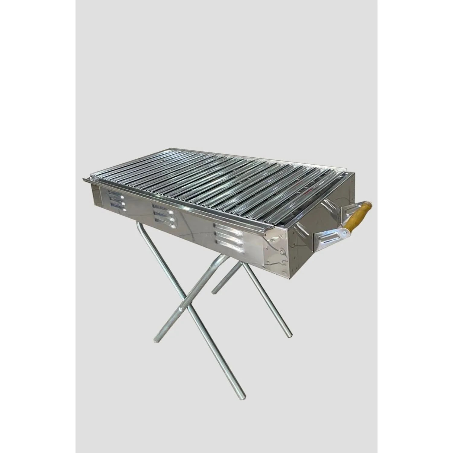 Portatif Ortaboy 60cm Galvenız Ayaklı Mangal