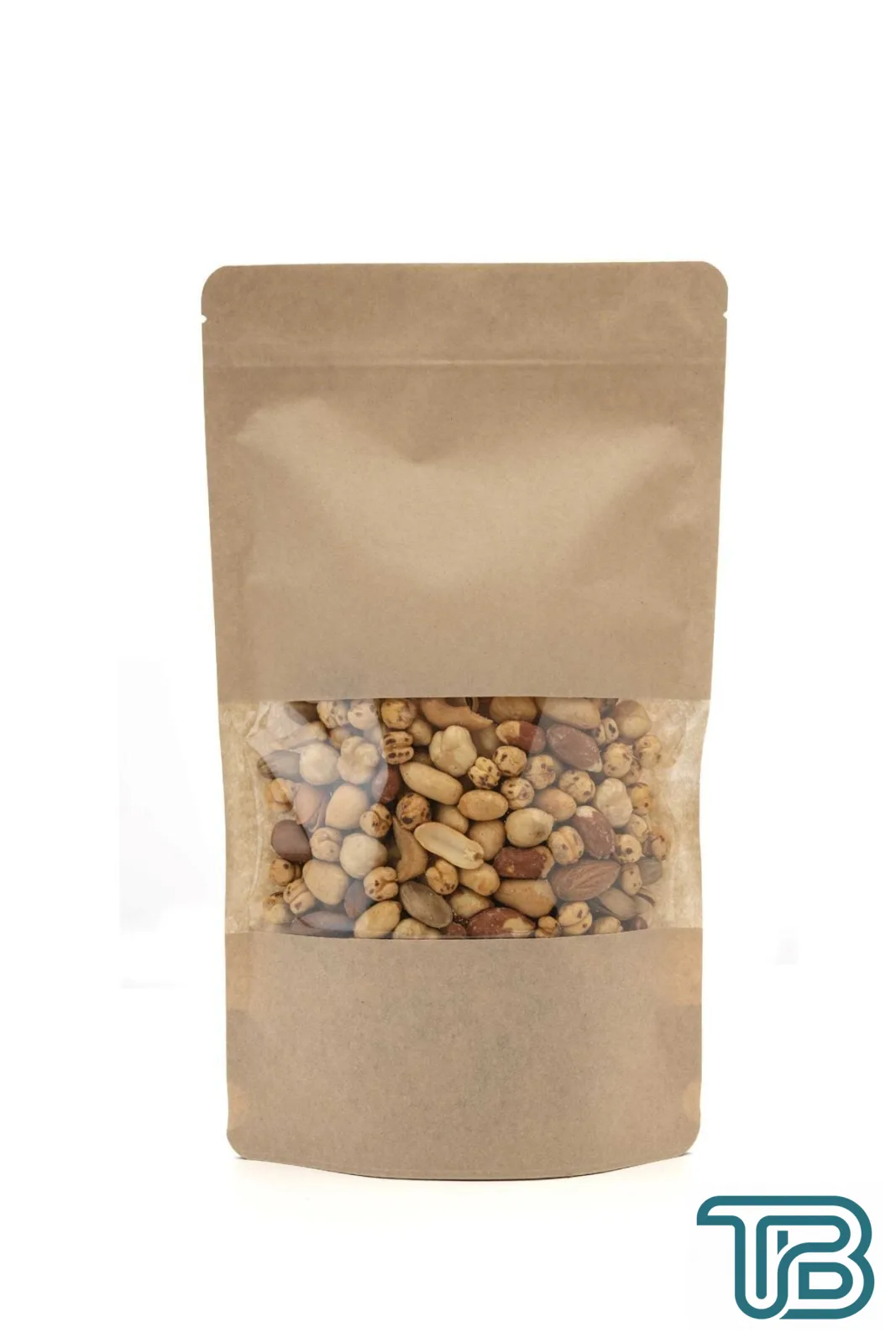 Pencereli Kraft Kilitli Doypack Ambalaj 20x30+5 cm-1000 gr. 750 Adet