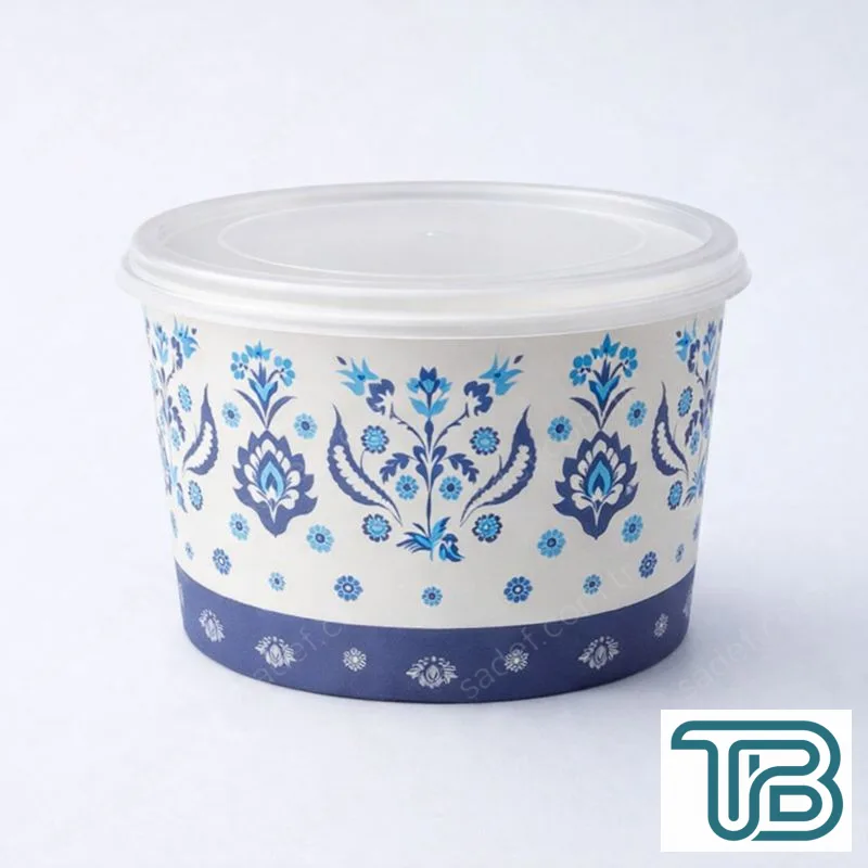 CEK - METROSAN 16 OZ BASKILI KARTON ÇORBA KASE + KAPAK 500 ADET