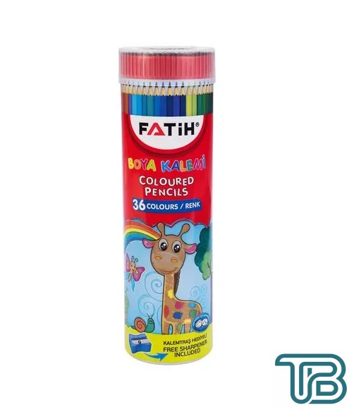 Fatih 36 Renk Tam Boy Kuru Boya Kalemi Tüplü