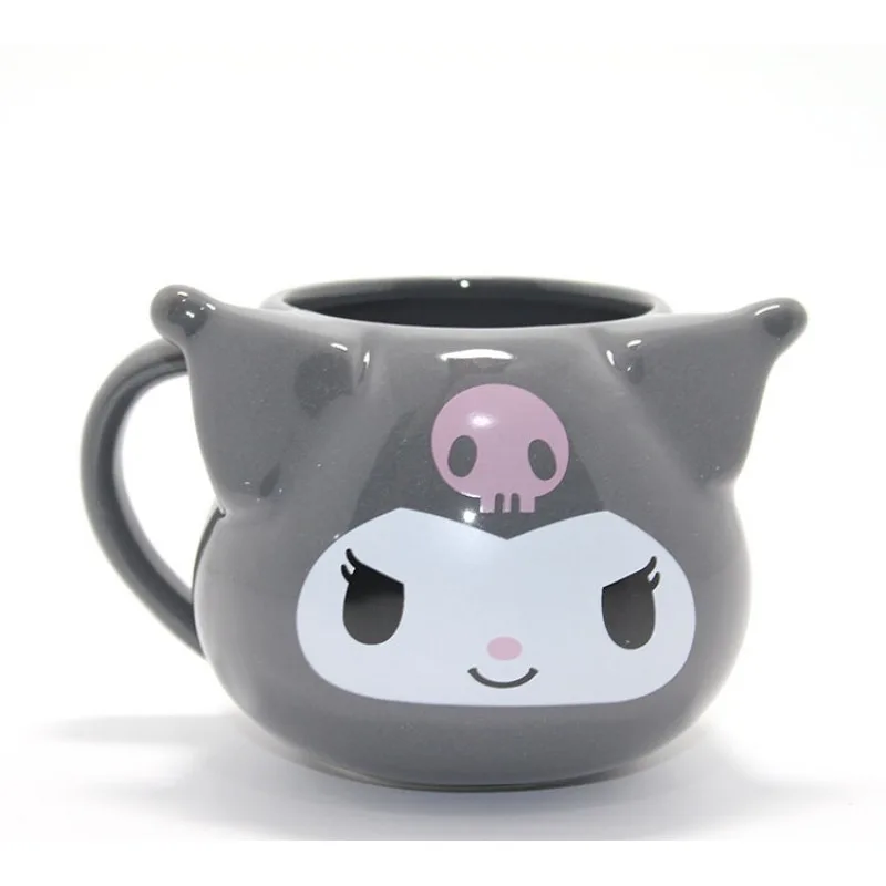 3D Kuromi Figürlü Porselen Kupa Bardak - Gri Renk - Karakter Tasarımı