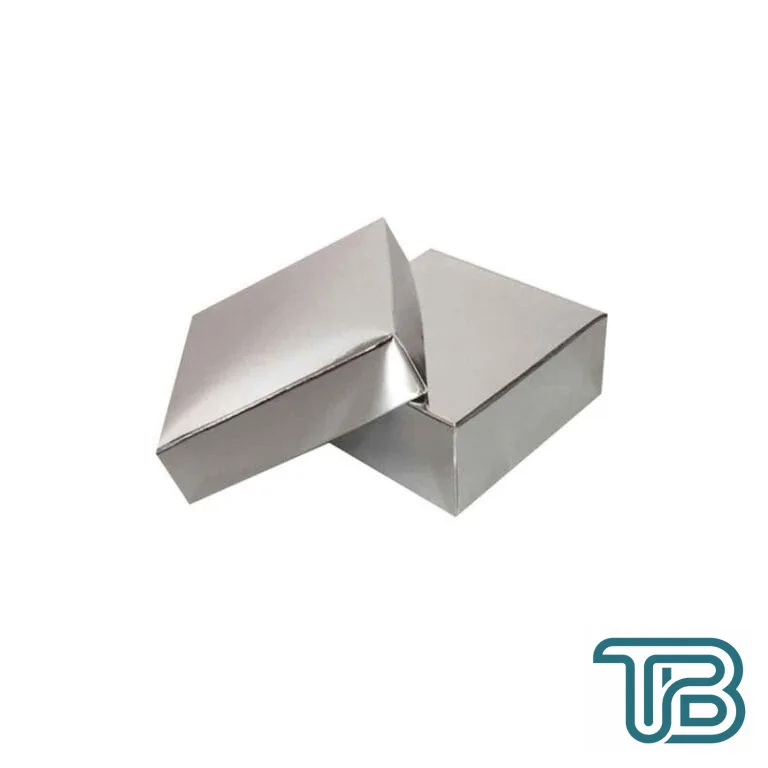 Komple Karton Kutu 5X5X2.2 CM (50 Adet) Gümüş - Eminönü ToptanS | Ticaretin Kalbinden
