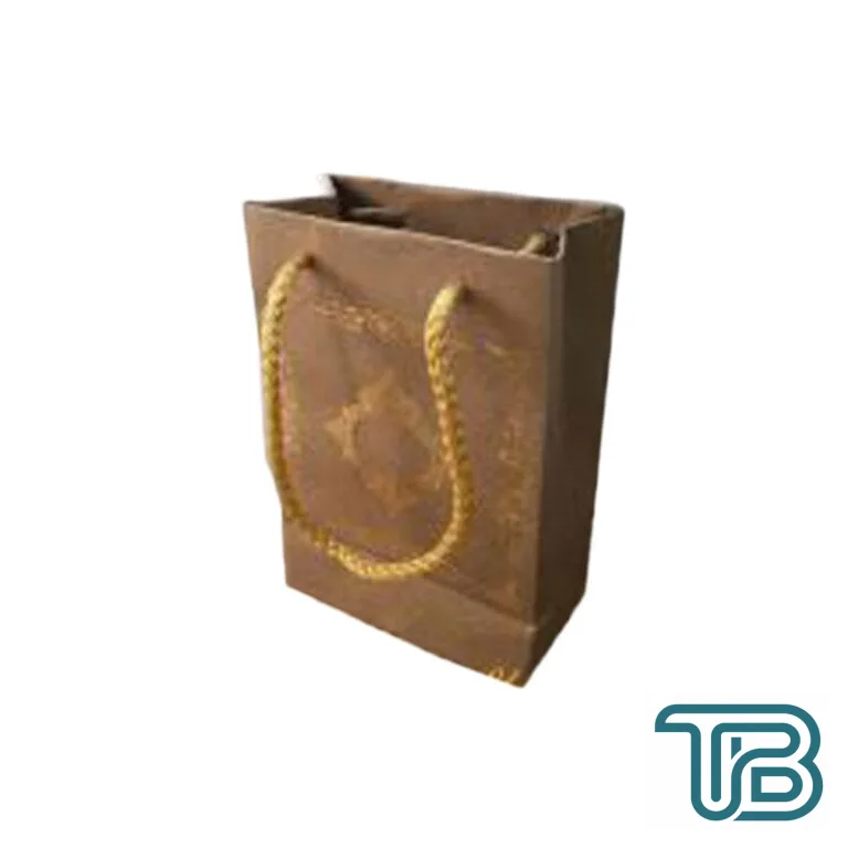 Karton Hediye Çantası Saray Desenli Gold Yaldızlı 12X17 (25 Adet) Kraft - Eminönü ToptanS | Ticaretin Kalbinden