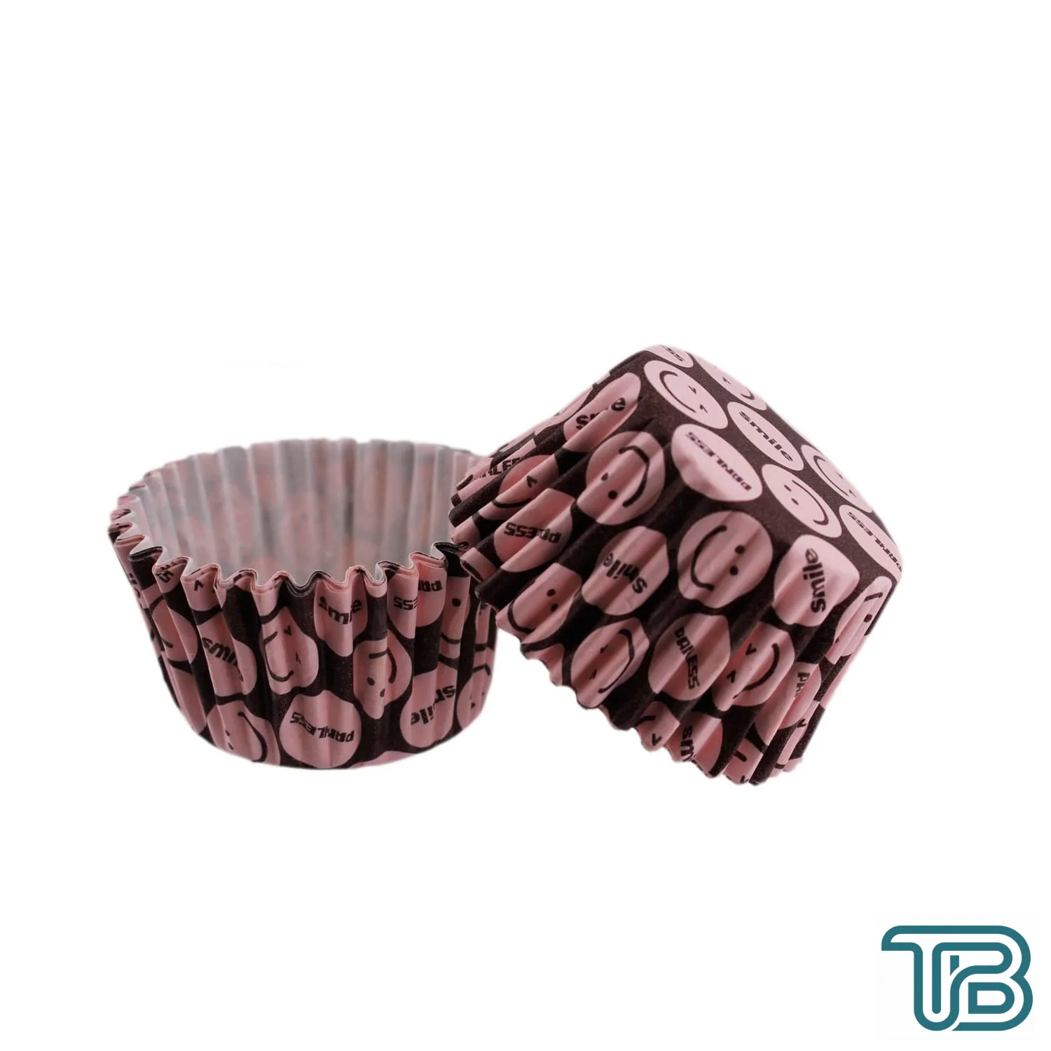 Cupcake Kalıbı Pet Kapsül Kek Kalıbı 48X34 MM (100 Adet) Pembe Emoji - Eminönü ToptanS | Ticaretin Kalbinden