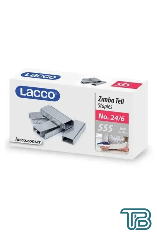 Lacco 555 Zımba Teli 24/6 Büyük Boy 10 Lu Paket