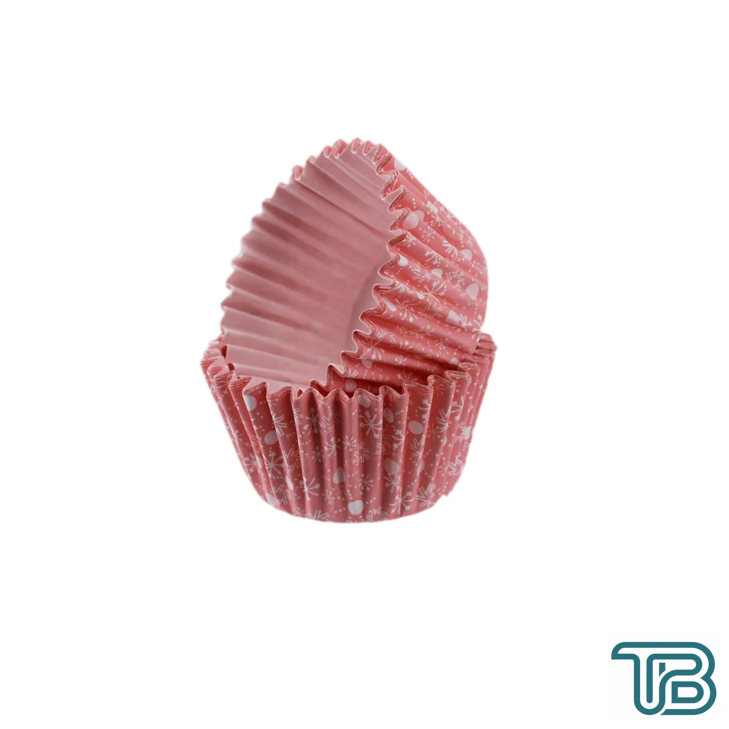 Cupcake Kalıbı Pet Kapsül Kek Kalıbı48X34 MM (100 Adet) Kar Desenli Pembe - Eminönü ToptanS | Ticaretin Kalbinden