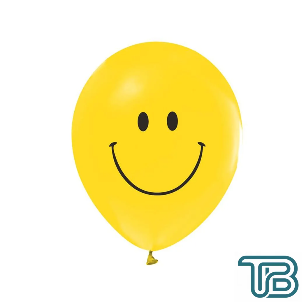 Balon 12 İnç Gülen Surat Baskılı (20 Adet) - Eminönü ToptanS | Ticaretin Kalbinden