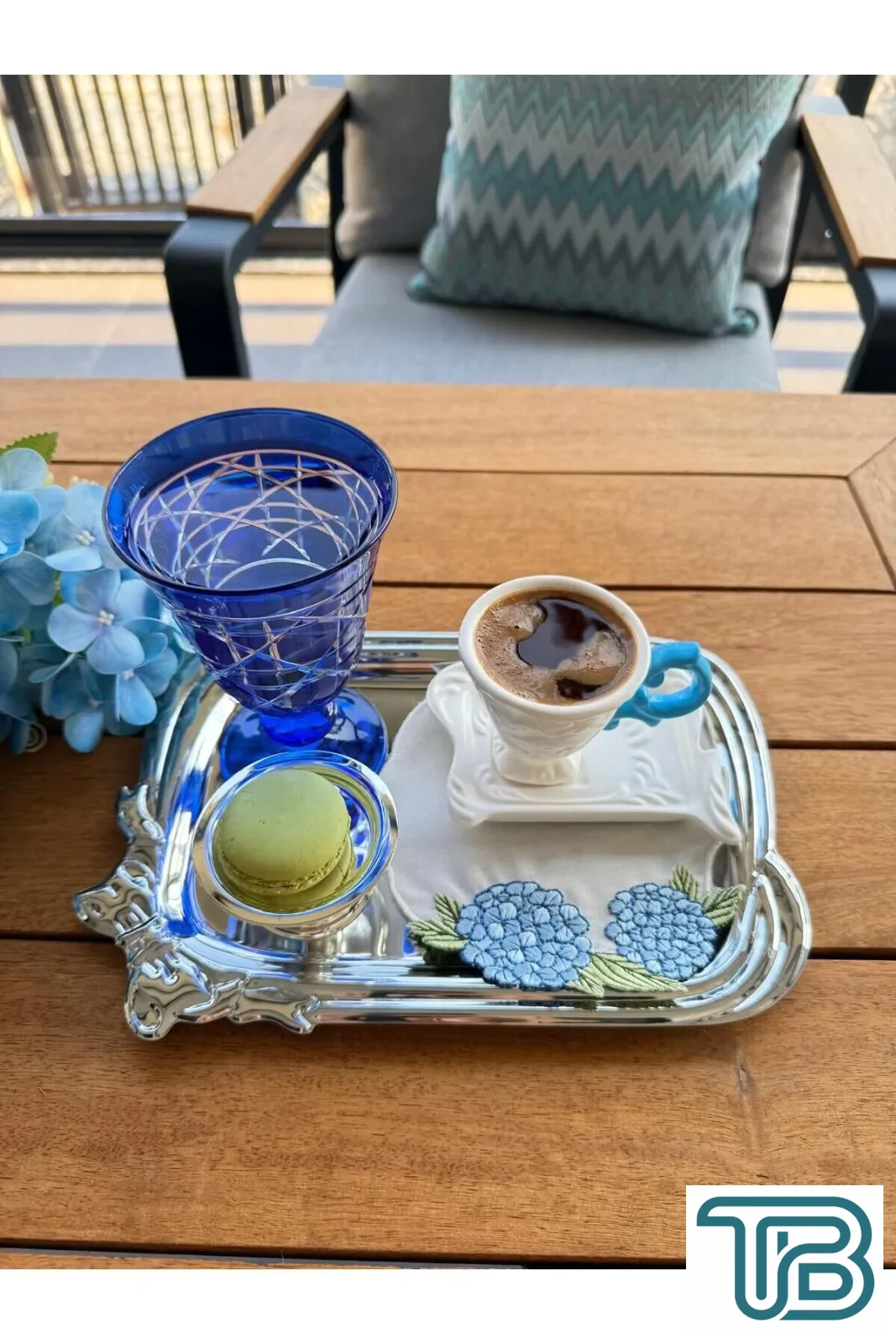 Ortanca Mavi Fincan Altı 2'Lİ