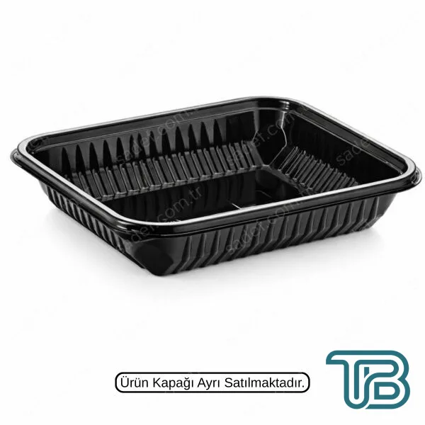 GÖVDE TEK BÖLMELİ GIDA KABI SİYAH ELTRON 300 ADET
