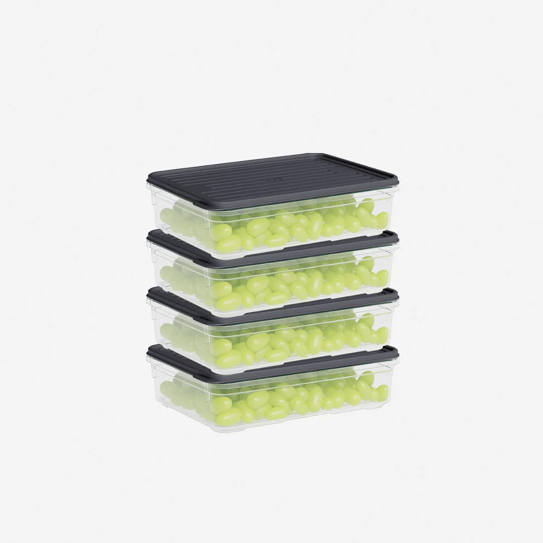 4 Parça Smart Saklama Kabı Set (4 x 1100 ml)